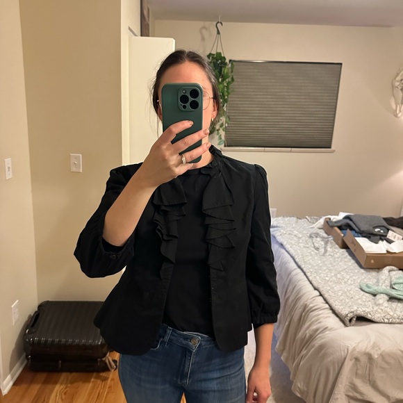 Loft Blazer - Black Ruffle - Picture 5 of 9